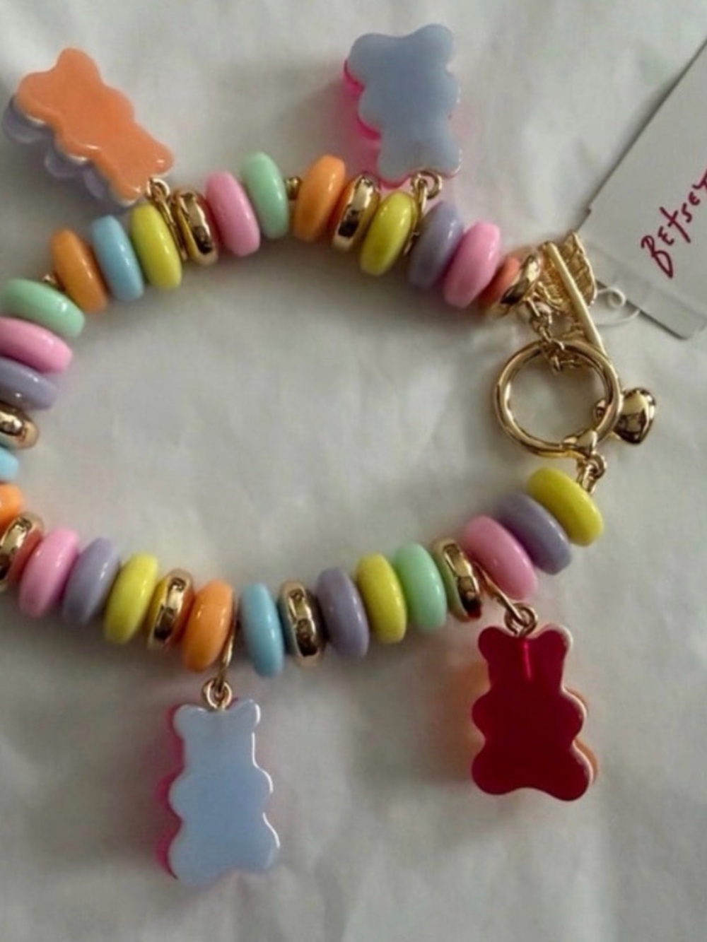 Betsey Johnson Pastel Gummy Bear Charm Bracelet - Multicolor - Picture 3 of 5